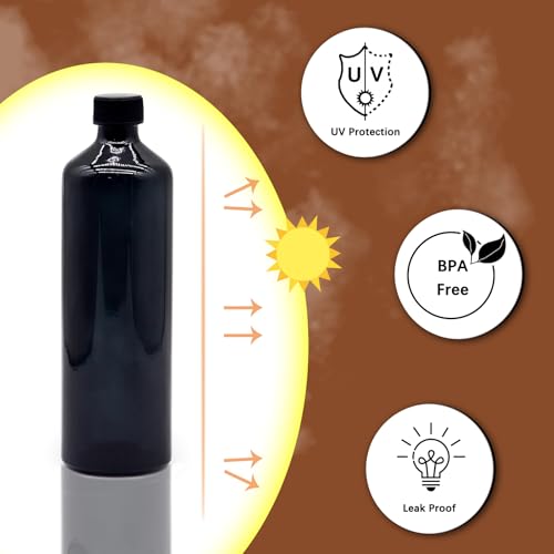 Glass Spray Bottles for Cleaning,16 OZ 2 Pack Continuous Empty Water Mister Spray Bottles for Hair,Plants Mister,Adjustable Nozzle,Black - color: Black
