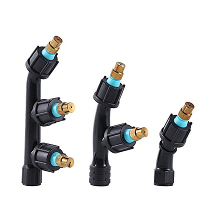 3-Piece Nozzle Set, Adjustable for High Pressure Atomization, Titanium Material, Single, Double, Three Nozzle Combination