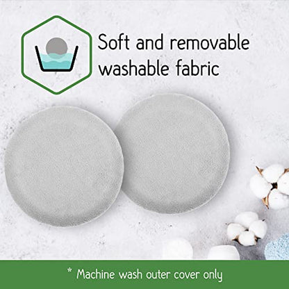 Evergreen Pet Supplies Microwavable Heating Disc for Pets - 2 Pack, X-Large, Round, Gray - Heat Discs with Washable Cover, Up to 8 Hours Warmth & No Electric Cord