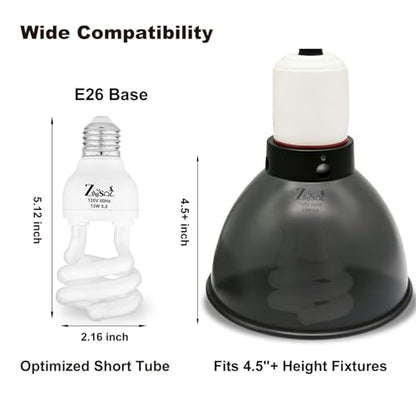 UVB Light Bulb for Reptiles 13W 5.0 High UVB-Transmitting-Glass Tube Spiral Lamp UVA UVB Reptile Light for Turtles, Chameleon, Gecko, Ball Python - size: 13W5.0