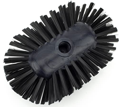 SPARTA Tank and Kettle Scrub Brush Heavy-Duty Tile Brush, Color-Coded and Handle Compatible (Sold Separately) for Optimal Access In Spacious Containers, Plastic, 5.25 X 7.5 Inches, Black - color: Black