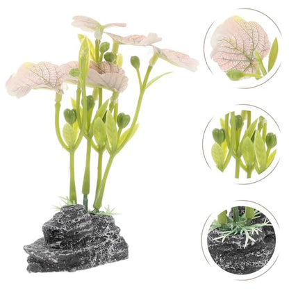 ARTIBETTER Reptile Terrarium Decor Artificial Plants with Fake Leaves Plastic Habitat Decorations for Bearded Dragon Lizard Tank and Hermit Crab Enclosure