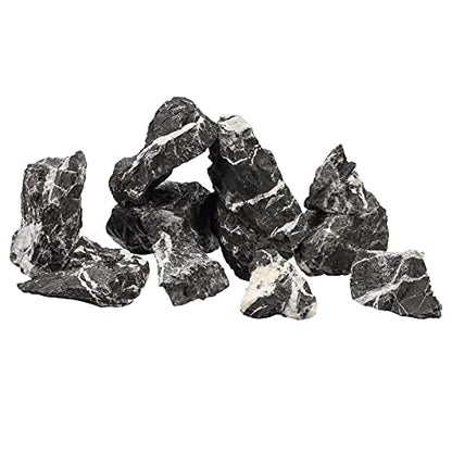 Tonwa Slate Stone Natural Aquascaping Rock 17lb Planted Tank | Layered slate texture; iwagumi and reptile terrarium - size: 02 Tonwa Stones(2-8inch,17lbs)