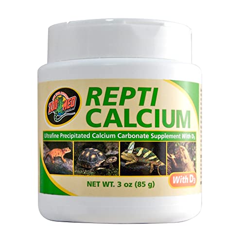 Zoo Med Repti Calcium with D3 Reptile Supplement for Reptiles and Amphibians, Powder | Reptile Supplement for Reptiles and Amphibians - size: 3 Ounce (Pack of 1)