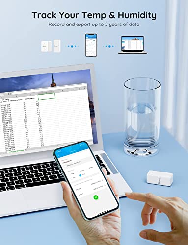 Govee Hygrometer Thermometer 6 Pack, Mini Humidity Sensor with Gateway | Indoor wireless smart temperature humidity monitor with APP alert, export 2-yr data, remote control for home/greenhouse - style: BT Gateway + 6 Sensors