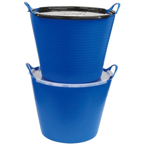 Red Gorilla Small Flexible Plastic Tub, Toy Storage, Laundry, Gardening & More, 14 Liter/3.7 Gallons, Green - color: Green