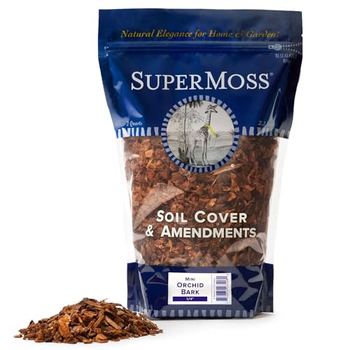 SuperMoss (23108) Orchid Potting Bark, 100% Natural White Fir Bark, 1/4", 2qt - size: 80.75 Cu. In., style: 1/4"