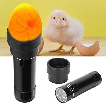GLOGLOW Egg Candler, Bright LED Light Egg Candler Tester with Lanyard for Chickens, Ducks, Geese, Portable and Adjustable Egg Monitoring for Farmers, Hobbyists, Researchers, Educators