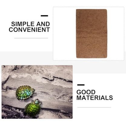 Healifty 3pcs Reptile Coconut Fiber Mat Natural Breathable Bedding Liner Mats for Reptile Pet Box No Deformation Terrarium Supplies