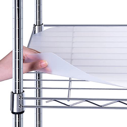 BRIAN & DANY Wire Shelf Liner, Heavy Duty Shelf Liners for Wire Shelving, Waterproof Shelf Mats, Set of 5 (14-Inch-by-36-Inch) - color: Transparent, size: 14"x 36"