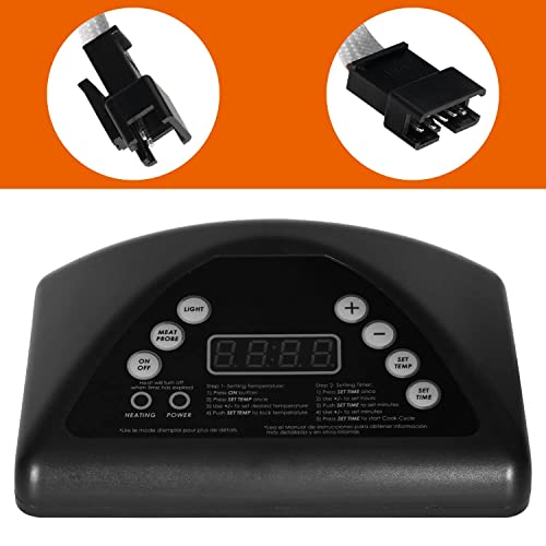 Digital Thermostat Controller Board Kit for Masterbuilt MB20070211 Smoker | Electric Smoker Top Digital Control Panel for MB20072614/MB21072618 Series - size: 7 buttons