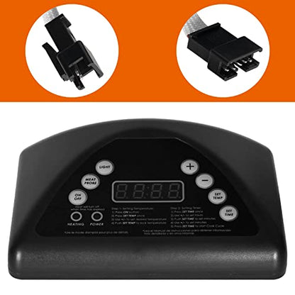 Digital Thermostat Controller Board Kit for Masterbuilt MB20070211 Smoker | Electric Smoker Top Digital Control Panel for MB20072614/MB21072618 Series - size: 7 buttons