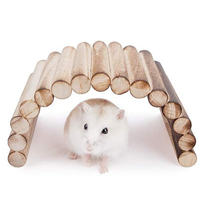Niteangel Small Animal Climbing Toy: 7.8" x 3.9" Bendable & Flexible Shape | Underground Hideout & Dome Shelter - Suspension Bridge Ladder for Hamsters Gerbils Mice Rats Guinea Pigs or Other Small Pets - size: 7.8'' x 3.9''