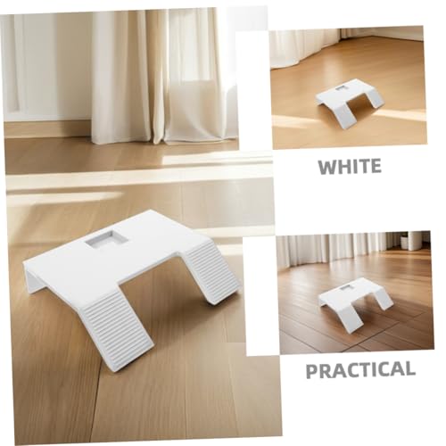 Toyvian 2pcs Plastic Turtle Ramp Suction Cups Floating Dock for Basking Desktop Reptile Basking Platform for Turtle Tank - color: White