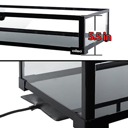 180 Gallon Large Reptile Terrarium, 48" x 24" x 36" Glass Reptile Tank Tall & Wide Terrarium Tank with Double Sliding Door Top Screen Ventilation Habitat - size: 48" x 24" x 36"