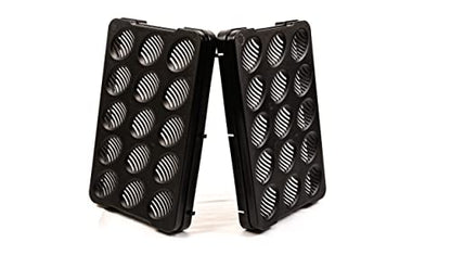 Easy Hatch Reptile Incubation Egg Trays; Each Tray Holds Reptile Eggs Over Incubation Substrate Fits Inside Reptile Incubation Box (Large 6 Pack, Black) - size: Large 6 Pack