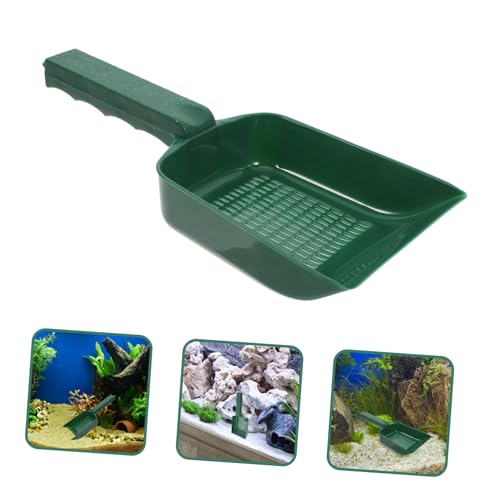 BESPORTBLE Aquarium Gravel Scoop Fish Tank Water and Sand Shovel Reptile Poop Scooper Small Portable Tool for Cleaning Tank Handheld Plastic Bucket Shovel