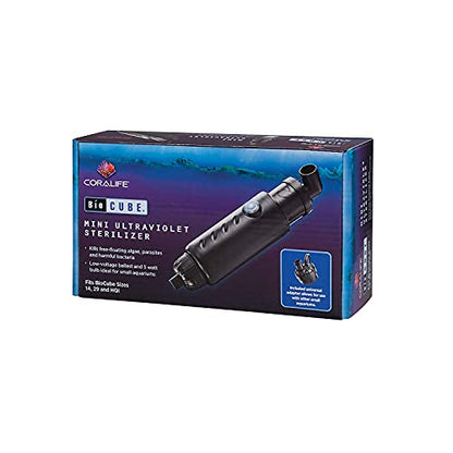 Coralife Aquarium Fish Tank Marine Salt Water Turbo-Twist UV Sterilizer, Mini, For BioCubes