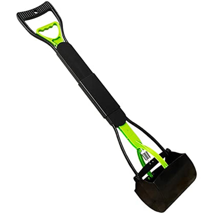 ienjoyed 28" Large Pooper Scooper for Dogs, Heavy Duty Poop Scooper for Large Medium & Small Dog, Pet Dog Pooper Scooper for Grass & Gravel Pick Up - color: Green