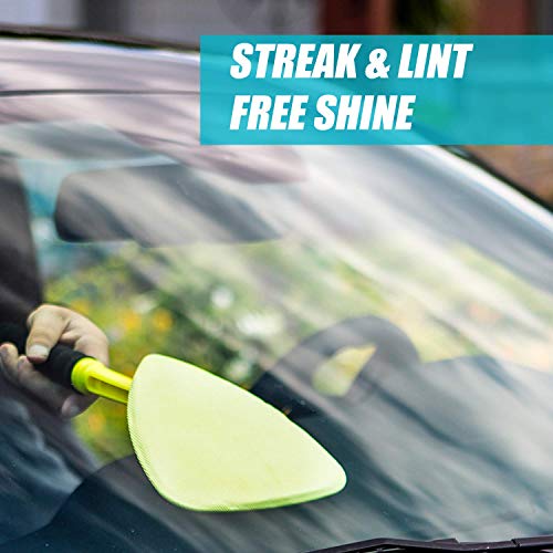 Invisible Glass 95161 Reach and Clean Tool (1-Piece) - Window Wand Glass Cleaning Tool for Windshields, Cleaner for Auto Glass, Hard-to-Reach Places