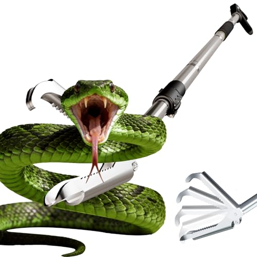Snake Handling Grabber, Snake Tong Reptile Grabber Wide Jaw Handling Tool with Anti-Slips and Locked Heavy Duty for Rattlesnakes Garter Snakes Copperheads Python and Other Reptiles.