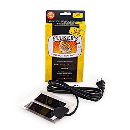 Fluker's Premium Heat Mat for All Reptiles and Amphibians, Mini 4"x5" - size: Mini (4x5-Inch, 2-Watts)