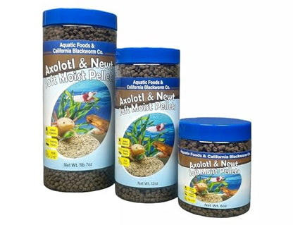 Axolotl Pellet Food 3/16" Soft Moist Sinking Pellets for Juvenile Axolotl Also Shrimp, Snails, Crayfish, Bottom Tropical Fish, Blackworm Pellets Included 6oz Canister - size: 6 Ounce (Pack of 1)