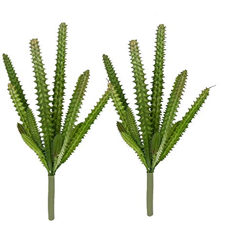2 PCS Artificial Cactus Succulents Plants Unpotted Fake Cactus Faux Cacti Succulent Bouquet Arrangements Lifelike Plants DIY for Garden Decor Home Decoration Greenery Set - color: Cacti