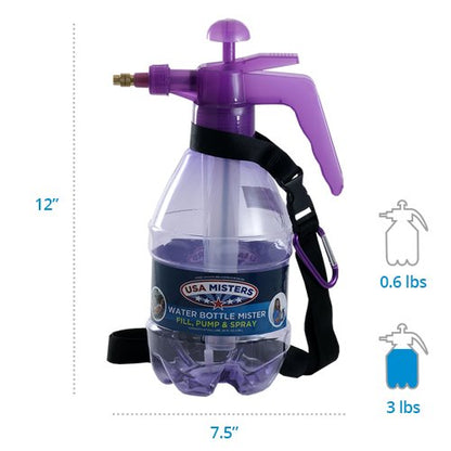 Classic USA Misters 1.5 Liter Personal Water Mister Pump Spray Bottle - color: Purple