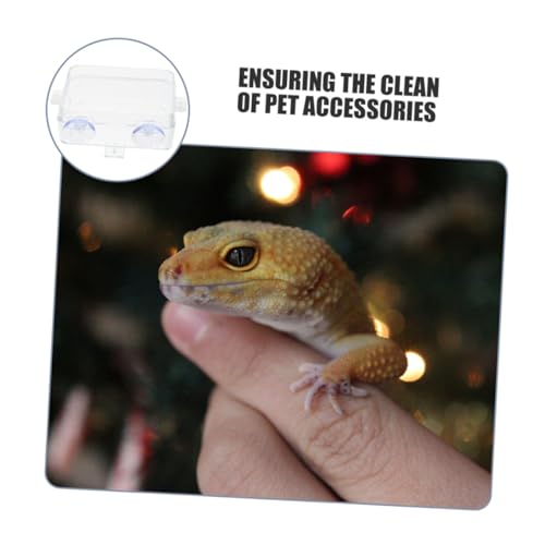 Hemobllo Reptile Feeding Trough and Water Dish Large Escape-Proof Food Bowl for Bearded Dragon Gecko Chameleon Terrarium Accessory