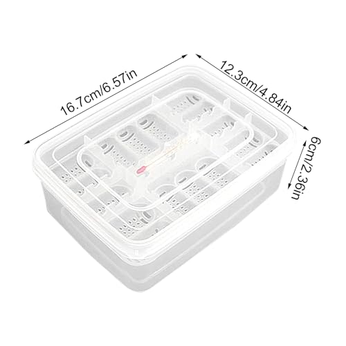Reptile Egg Incubator Box Incubation Box Hatching Case Hatching Tray | 16 Grids Transparent Reptile Incubator for Snake Lizard Turtle Gecko Chameleon Bearded Dragon Leopard Gecko Egg Incubation - color: B