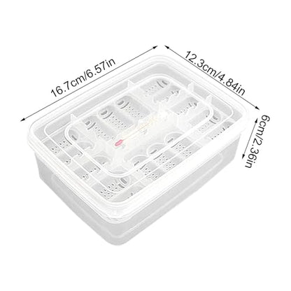 Reptile Egg Incubator Box Incubation Box Hatching Case Hatching Tray | 16 Grids Transparent Reptile Incubator for Snake Lizard Turtle Gecko Chameleon Bearded Dragon Leopard Gecko Egg Incubation - color: B