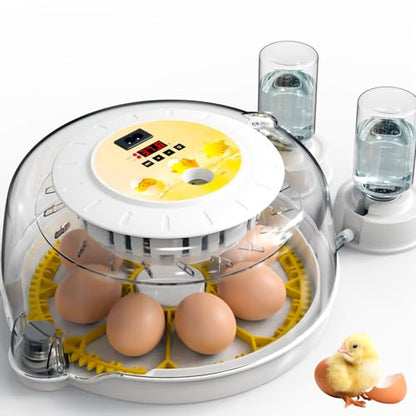 Egg Incubators for Hatching Eggs with Automatic Egg Turner, 8 Incubator for Chicken Eggs with Egg Candler for Chicken, Duck, Quail, Smart Egg Hatcher for Beginners & Kids - size: S- 8 Chicken Eggs