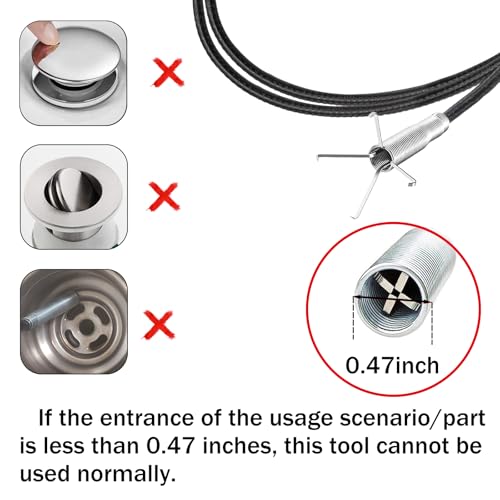 Drain Snake，116" Flexible Grabber Claw Tool Reacher Drain Snake Hair Drain Clog Remover for Toilet Sewer Shower Kitchen Bathroom Tub Clogged Drains Opener Cleaning Tool - style: 116 IN
