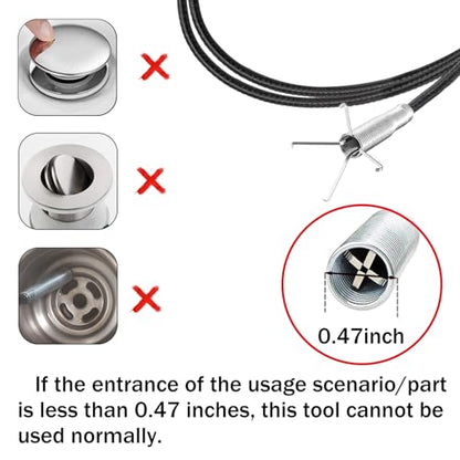 33 Inch Drain Snake Clog Remover Tool, Flexible Grabber Claw Pick Up Reacher Tool for Kitchen/Bathtub/Sewer/Toilet - style: 33 IN