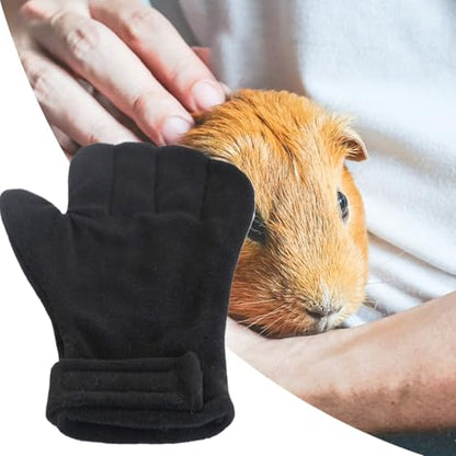 Bite Proof Gloves Quick-Dry Grooming Pet Protection Mittens | Small Animal Handling Protection Glove for Bunny Sugar Glider Bird Parrot Hedgehog Squirrel Reptile Snake Lizard Grooming - color: Black