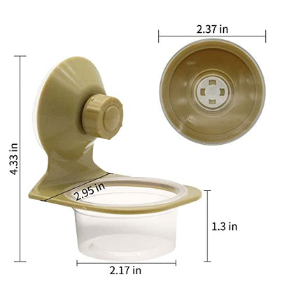 2 Pack Reptile Feeder Gecko Lizard Feeding Cup with Suction Cup, Reptile Food Water Feeder Dish with 6 pcs Cups for Geckos,Chameleon Lizard (Single) - size: Single
