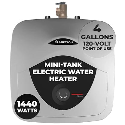 4 Gallon Capacity, 120-Volt – Ariston Andris Mini Tank Electric Water Heater – Heating Solution for Under Sink, RV, and Compact Spaces, Smart Boost for Versatile Heating, Simple Installation - style: 4 Gallon