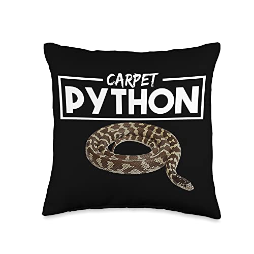 Carpet Python Reptiles Snake Lover Pet Reptile Owner Graphic Throw Pillow - size: 16x16