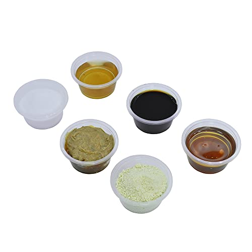 Lizard Crested Gecko Food Water Feeding Cups, 100 pcs, 1 oz | Reptile Feeder Bowls, for Lizard and Other Small Pet Ledge Accessories Supplies - color: 1oz 100