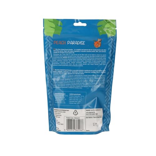 Blue River Diets Complete Crested Gecko Food - Peach 1lb (450g) | All Natural Gecko Food Made in The UK