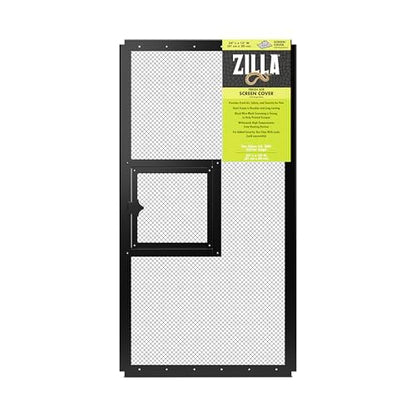 Zilla Pet Reptile Terrarium Fresh Air Screen Cover with Hinged Door 24" x 12" - size: 24" x 12"
