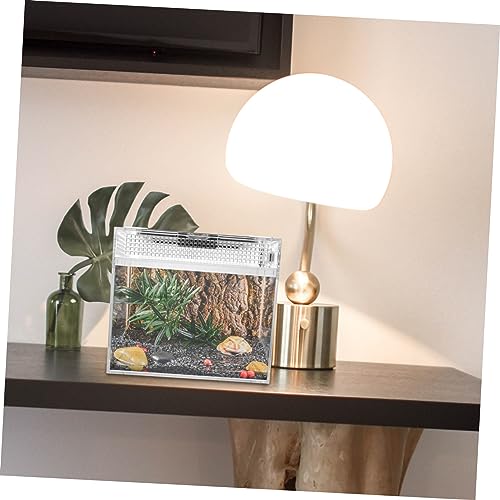 1pc Reptile Feeding Box Transparent Pet Display Container for Lizards Snakes and Turtles Lightweight and Compact Crawling Ventilation for Easy Observation and Cleaning