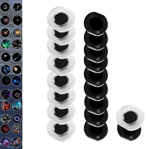 Galaxy Projector Night Light Slides, USB Starry Sky Nightlight Projector Lamp Replacement Discs, Wide Angle Lens Heat-Resistant, Projectors Lamp for Bedroom Ceiling Night Light Party Bar (24 pcs) - size: 24 pcs