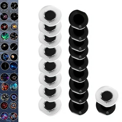 Galaxy Projector Night Light Slides, USB Starry Sky Nightlight Projector Lamp Replacement Discs, Wide Angle Lens Heat-Resistant, Projectors Lamp for Bedroom Ceiling Night Light Party Bar (24 pcs) - size: 24 pcs