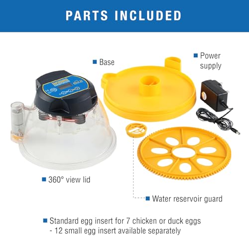 Brinsea Mini II Advance Incubator with Automatic Turner for Hatching 7 Eggs | 50+ years of expertise! Set-and-forget automatic incubator with digital countdown gives your eggs the best chance to hatch - size: 7 Eggs