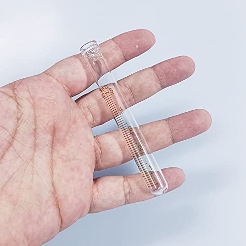 Aquarium Test Glass Tube (6-Pack | 5-ml | 4 x1/2 inch) for Fresh & Salt Water Aquarium Lab Test