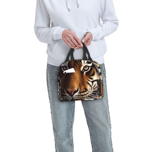 Insulated Lunch Bag Bengal Tiger Lunch Box for Women Men Reusable Leakproof Lunch Cooler Bag for Office Picnic - color: Bengal Tiger