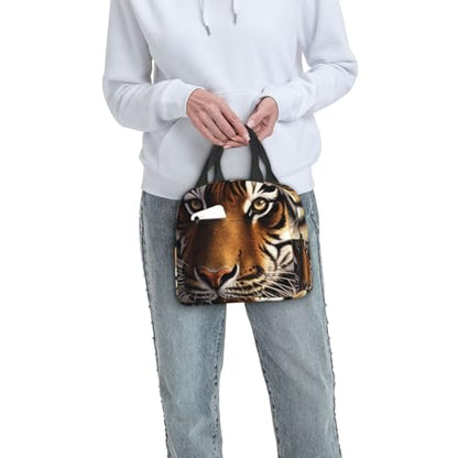 Insulated Lunch Bag Bengal Tiger Lunch Box for Women Men Reusable Leakproof Lunch Cooler Bag for Office Picnic - color: Bengal Tiger