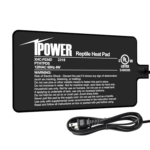 iPower 4X7 Inch Reptile Heat Pad Under Tank Heater Terrarium Warmer Heating Mat for Turtles Lizards Frogs and Other Small Animals - size: 4 X 7 Inch, style: Heat Pad